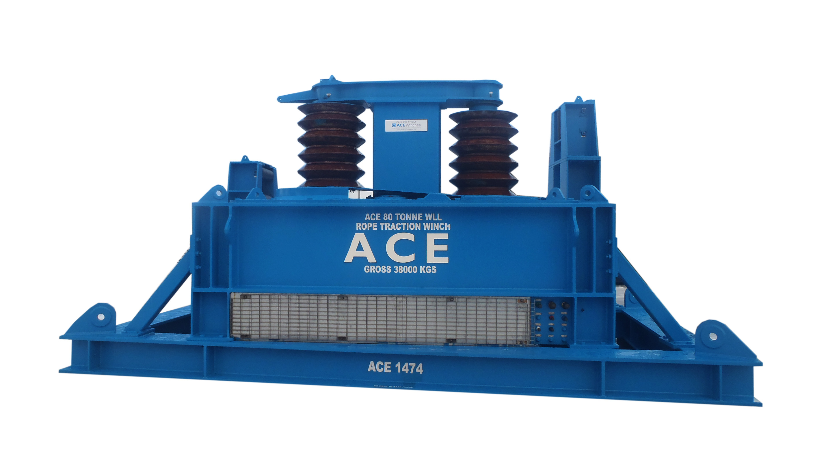 ACE 80 Tonne SWL Rope Traction Winch (Hydraulic Drive)