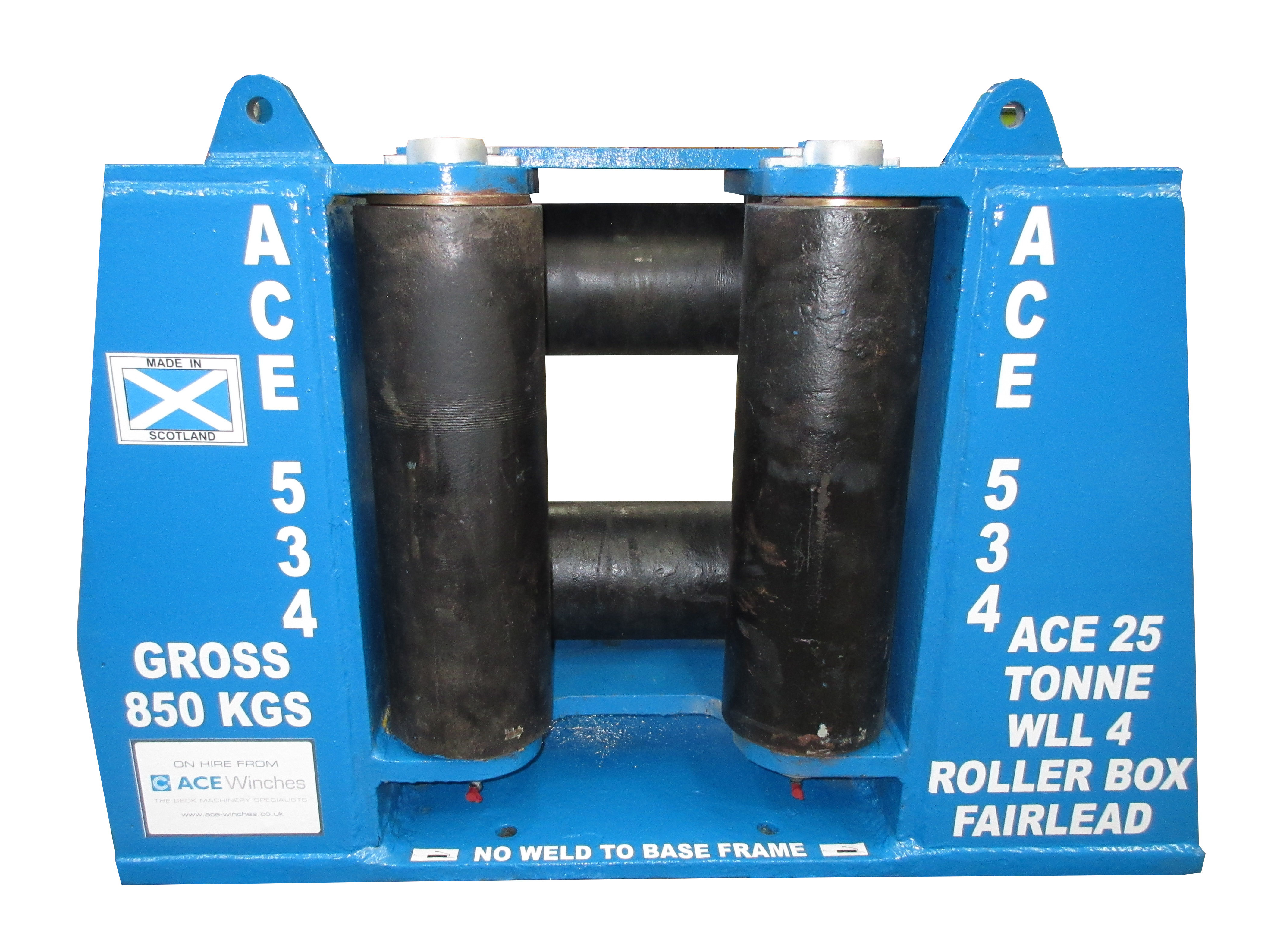 ACE 25 Tonne SWL 4 Roller Box Fairlead