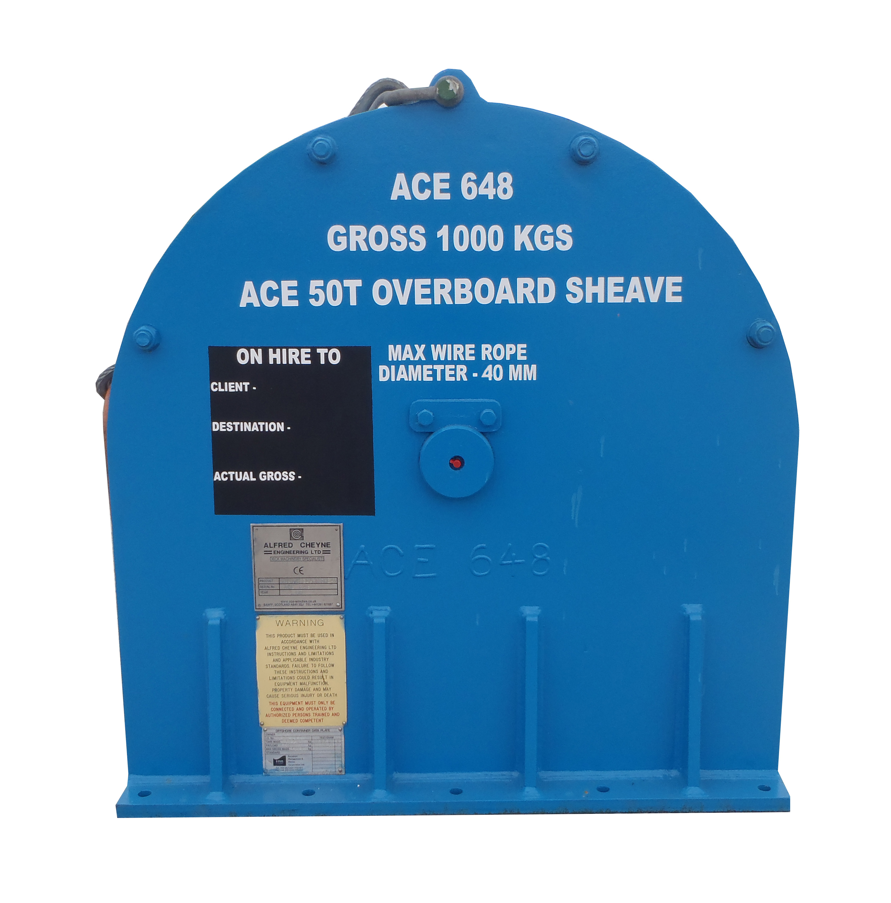 ACE 50 Tonne SWL at 90 Degrees Fixed Overboard Sheave